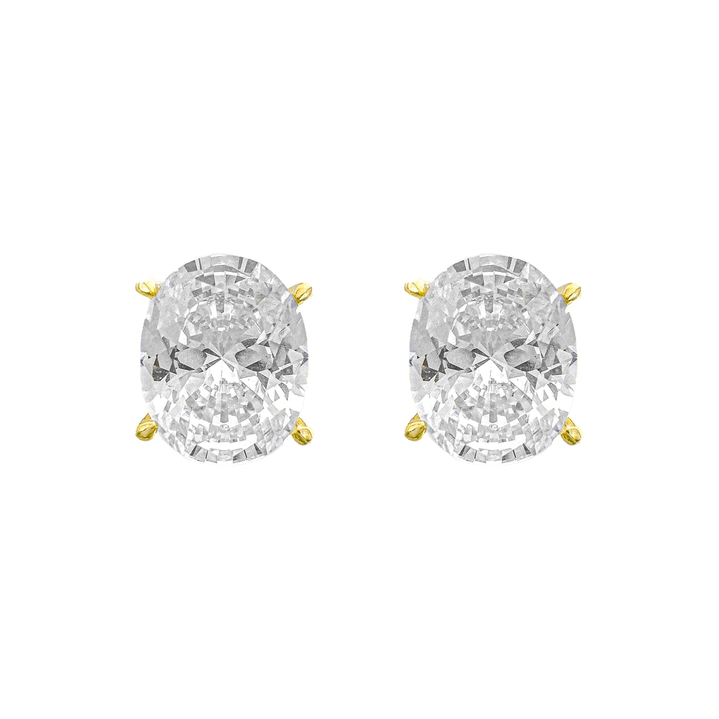 Three Carat D-Color Oval Earring