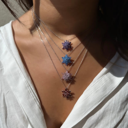 Burgundy Lotus Necklace