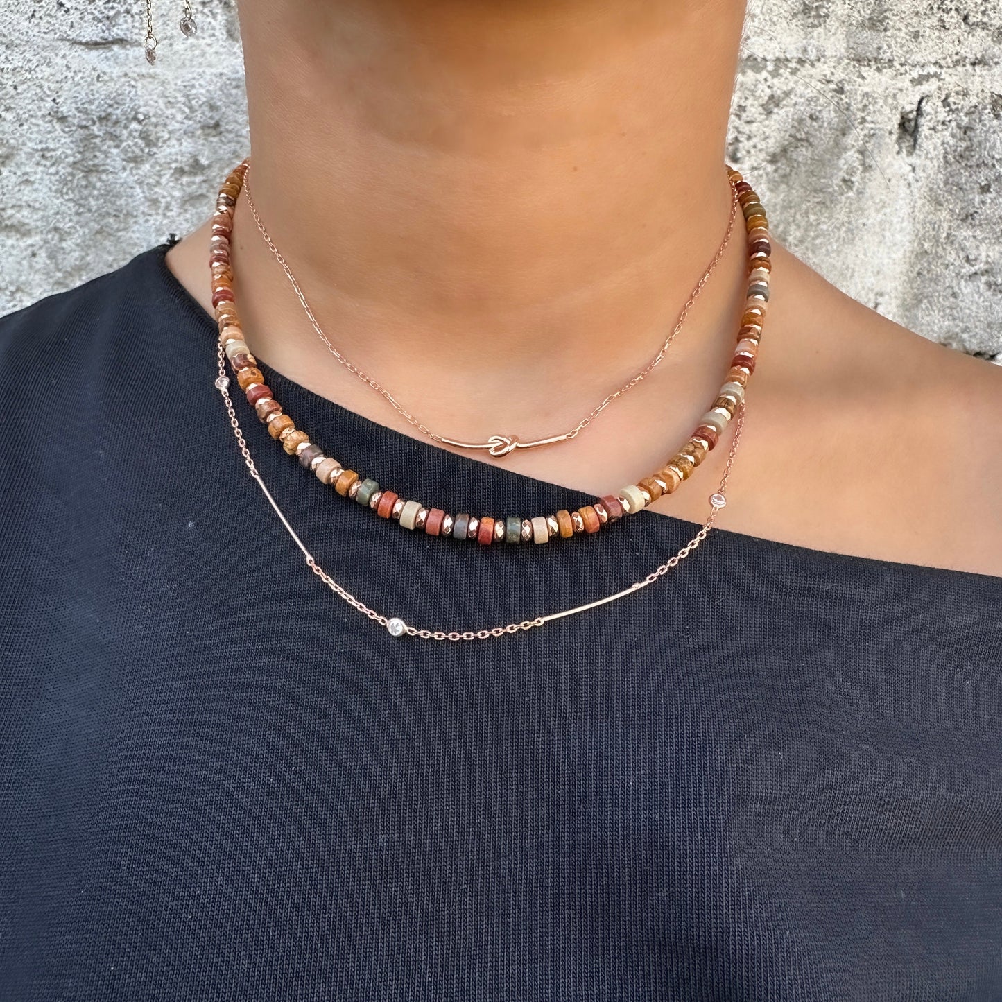 Tiger Eye Natural Stone Necklace