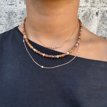 Tiger Eye Natural Stone Necklace