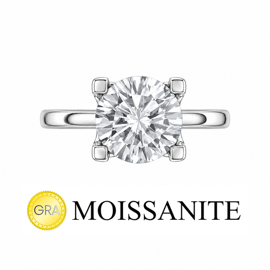 Designer Moissanite Solitaire Ring