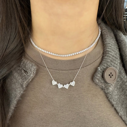 Magnetic Heart Clover Necklace