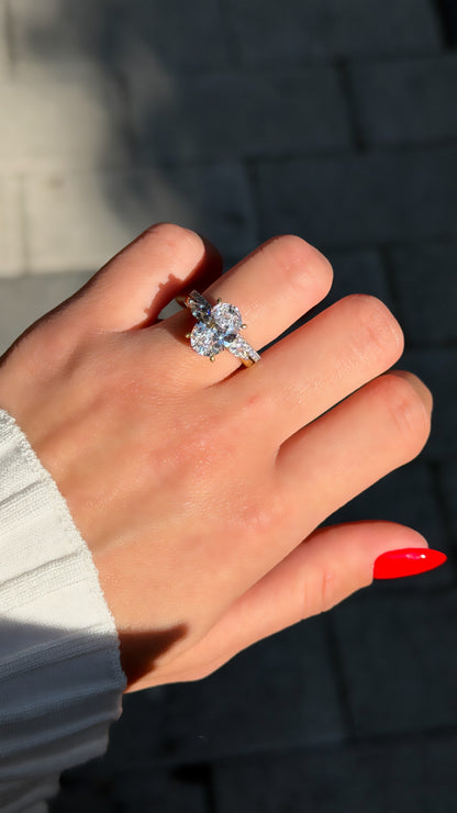 Pear Stone Stacking Ring