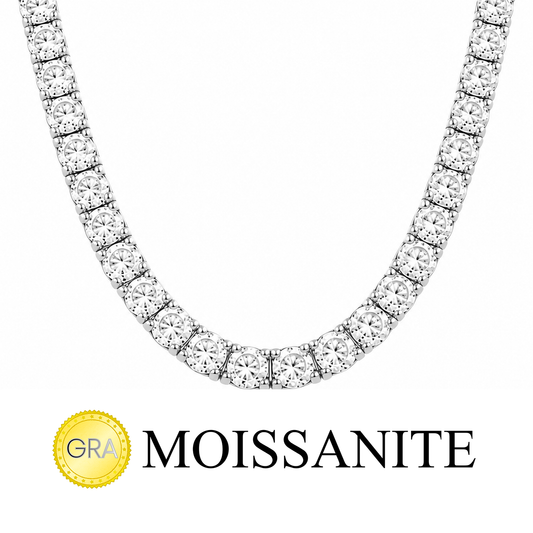 Four mm Moissanite Tennis Necklace
