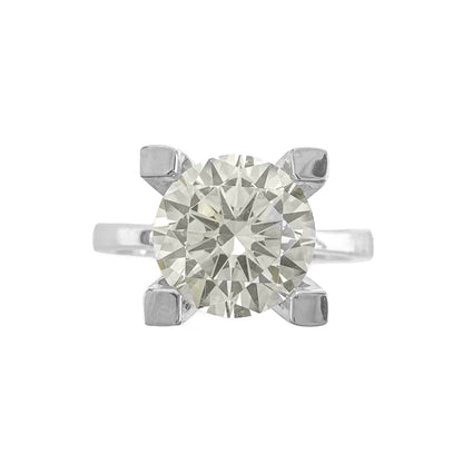 Four Carat Moissanite Solitaire Ring