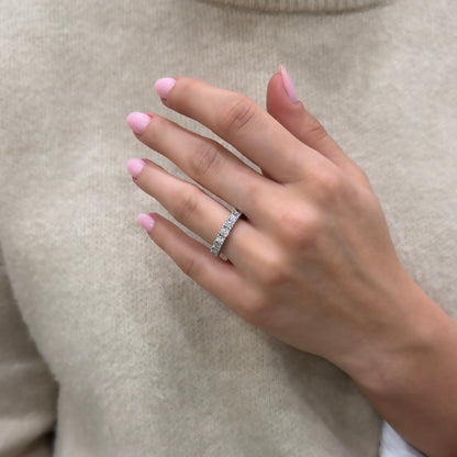 Medium Size Moissanite Eternity Ring