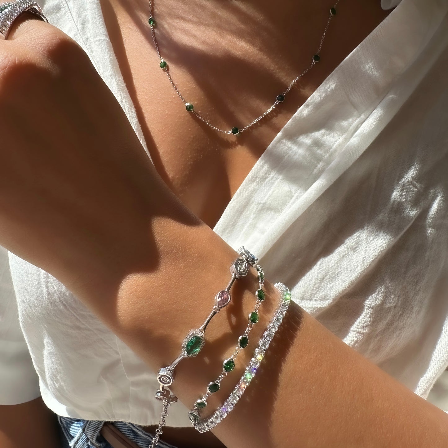 Green Blue Stone Bracelet