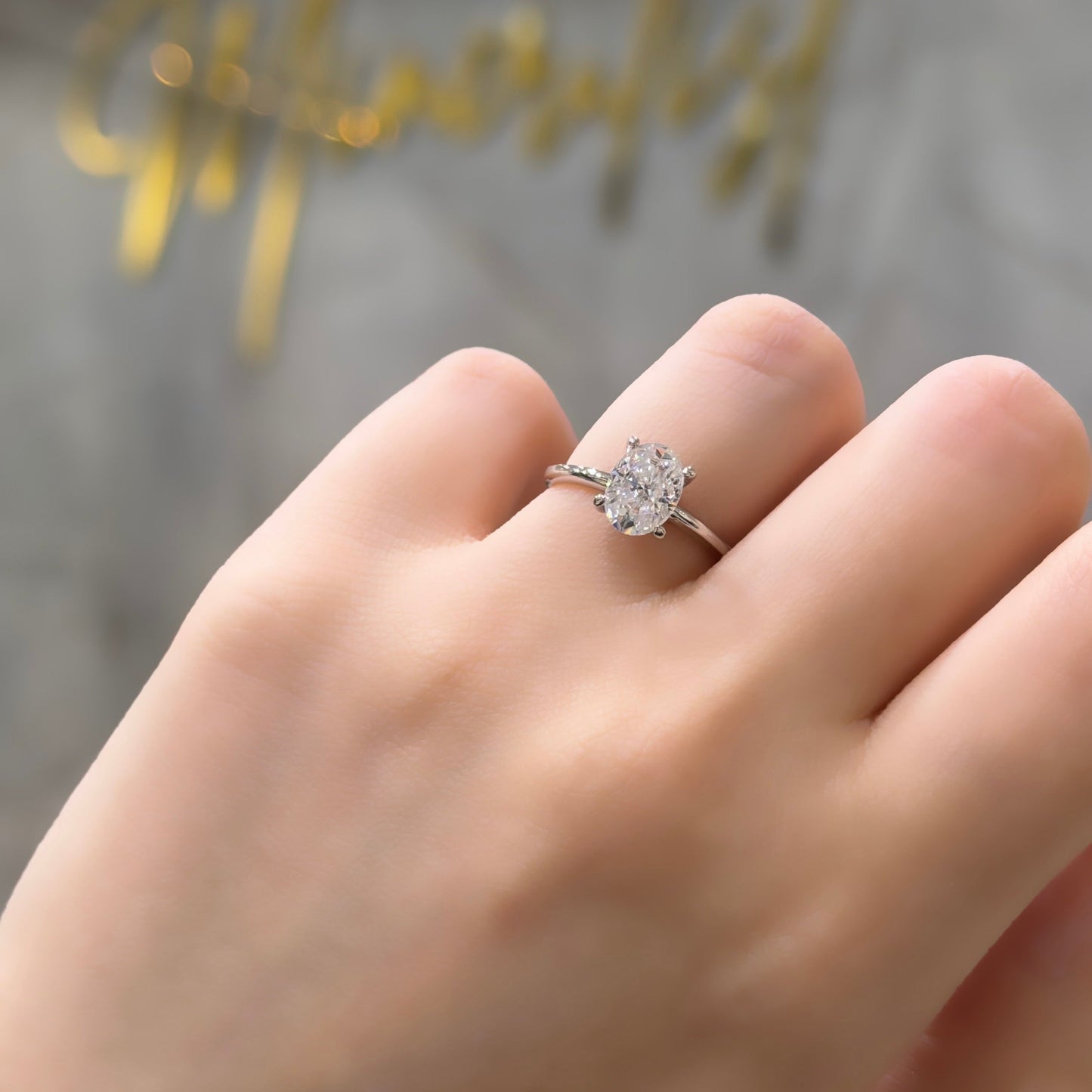 1.25 Carat Moissanite Oval Ring