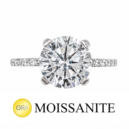 One Carat Moissanite Designer Solitaire Ring