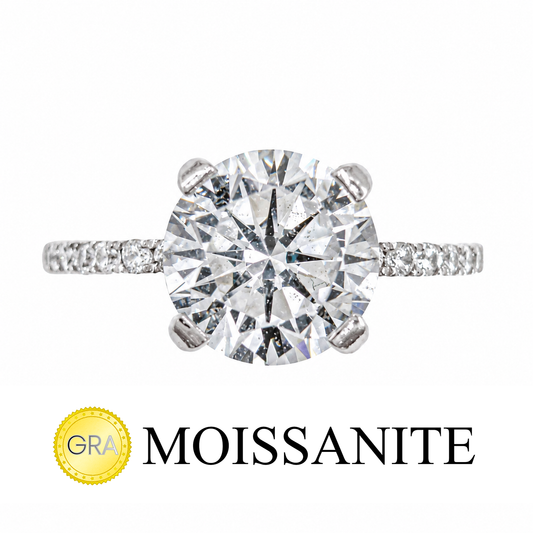 One Carat Moissanite Designer Solitaire Ring