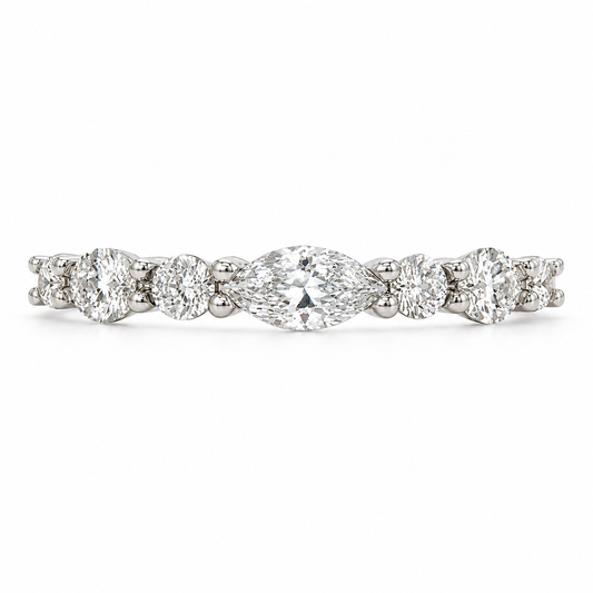 Marquise Round Eternity Ring