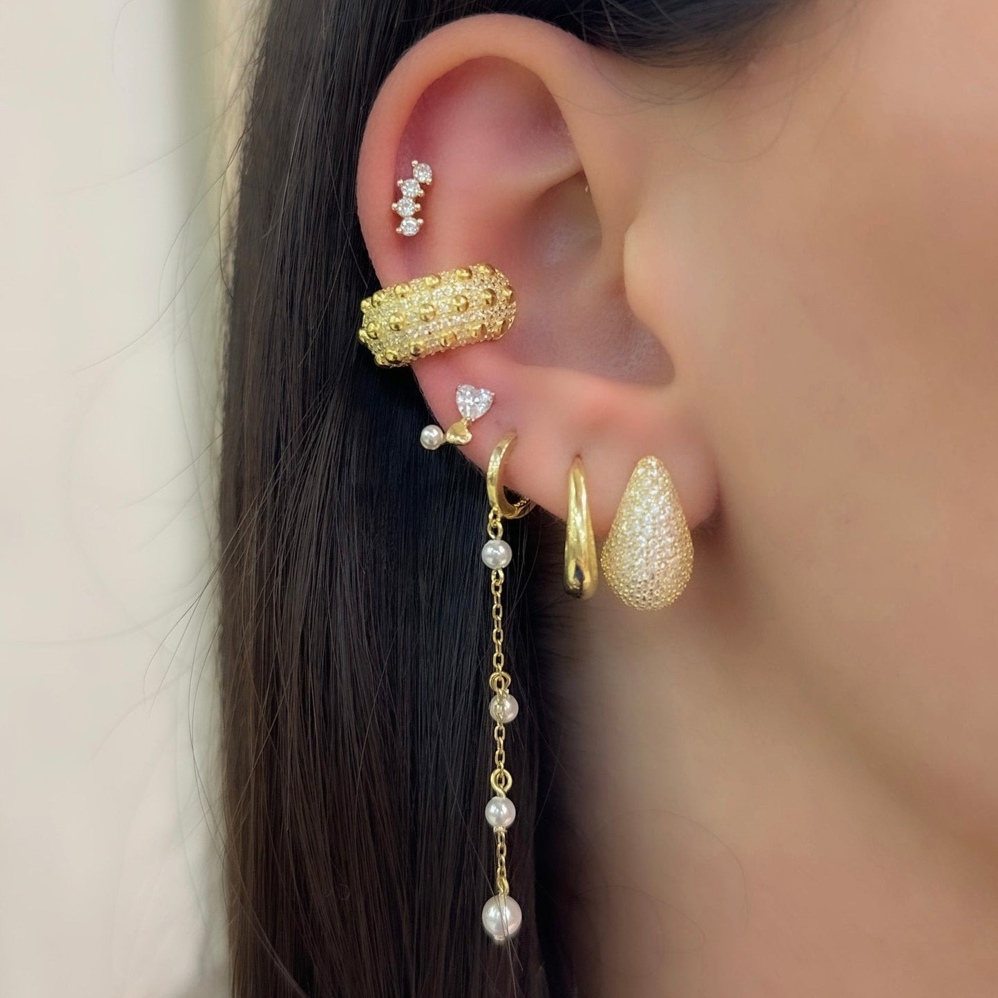 Vintage Cartilage Earring with Stones