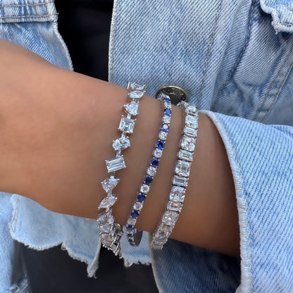 Mixed Stone Tennis Bracelet