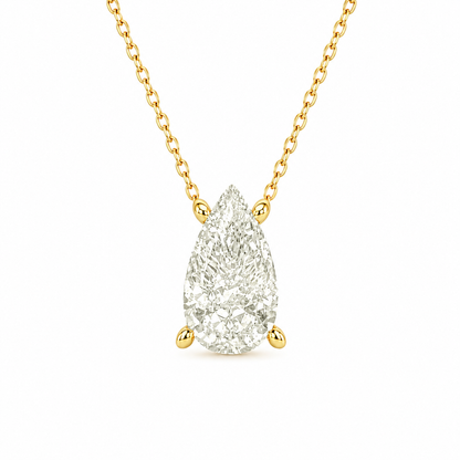 G-Color Drop Necklace with Stone Setting