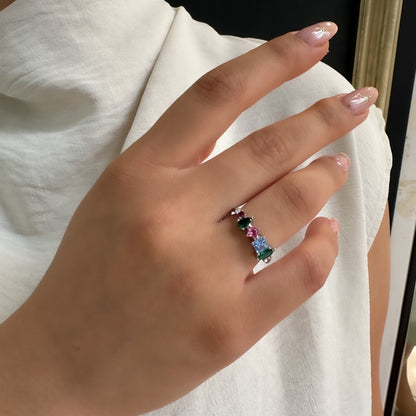 Mixed Color Stone Ring