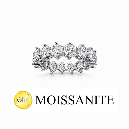Moissanite Prong Full Circle Ring