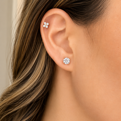 5mm Moissanite Solitaire Earrings