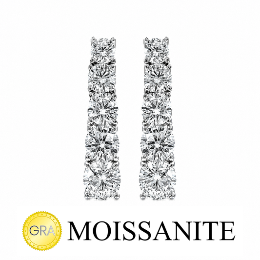 Moissanite Graduated Earrings