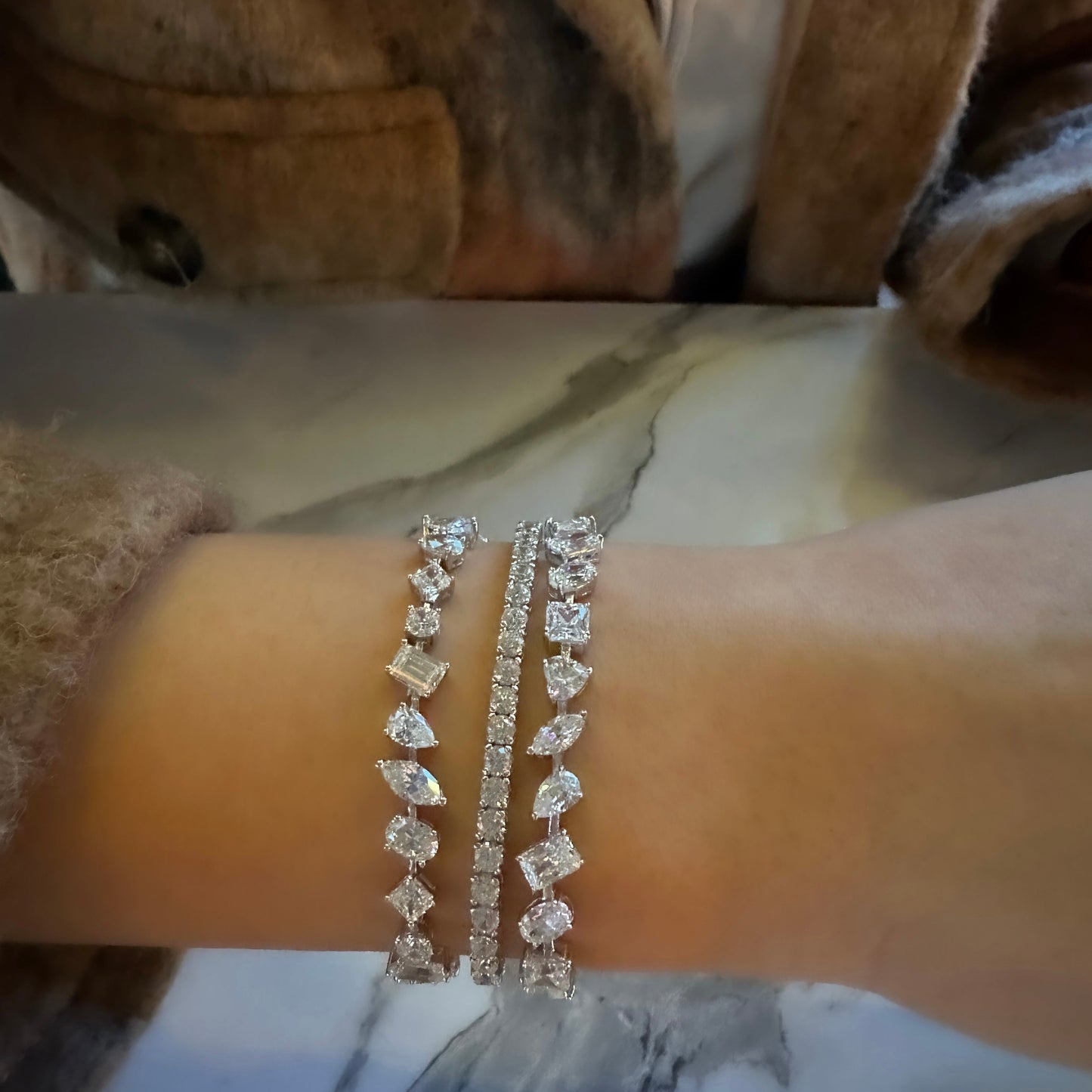 Moissanite Tennis Model Bracelet