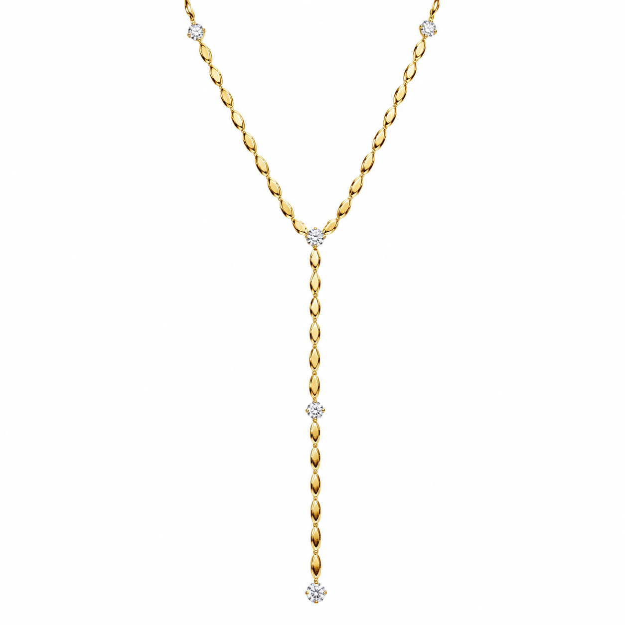 Broad Y Necklace