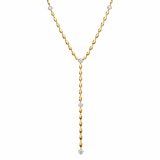 Broad Y Necklace