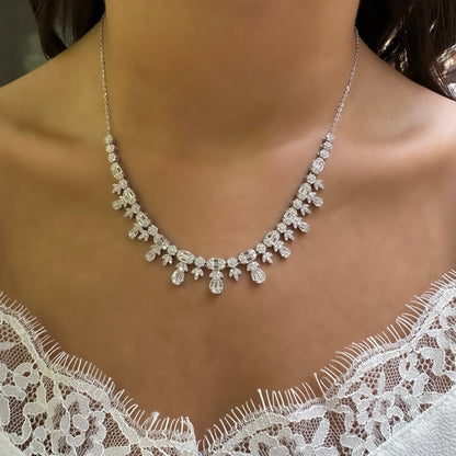 Baguette Stone Flower Model Night Set