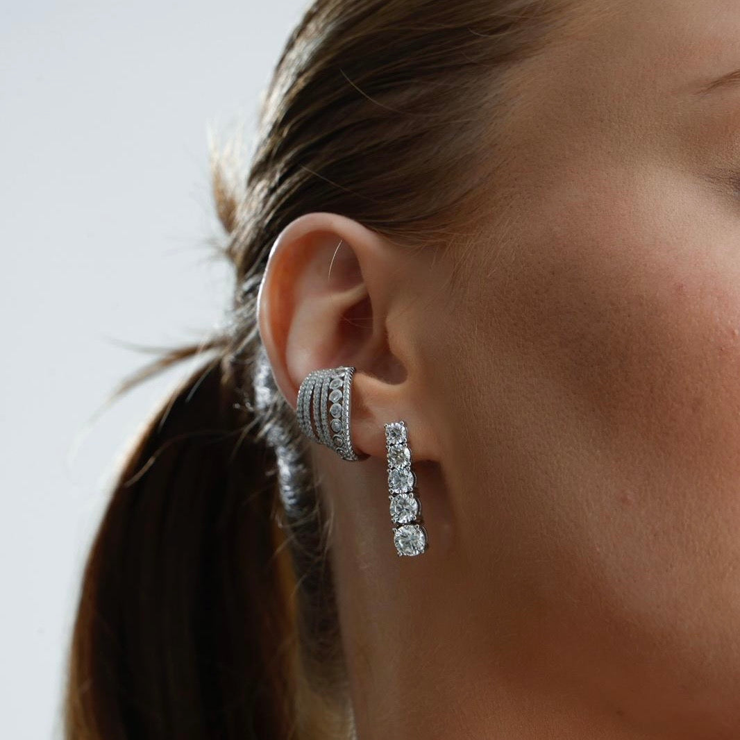 Moissanite Graduated Earrings