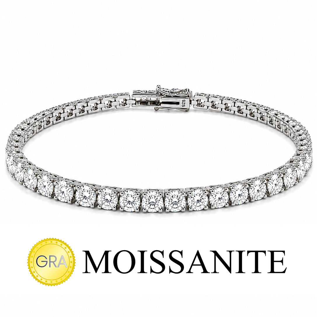 Four mm Moissanite Tennis Bracelet