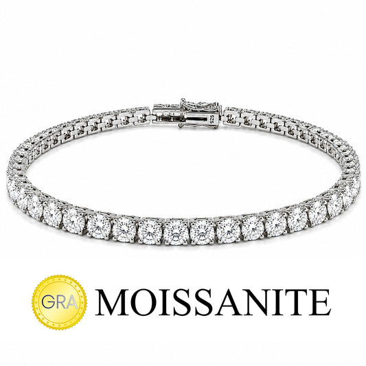 Four mm Moissanite Tennis Bracelet