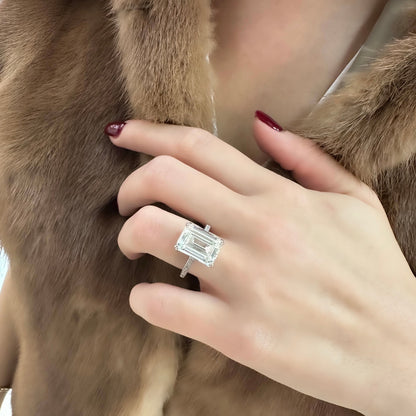 Moissanite Baguette Ring