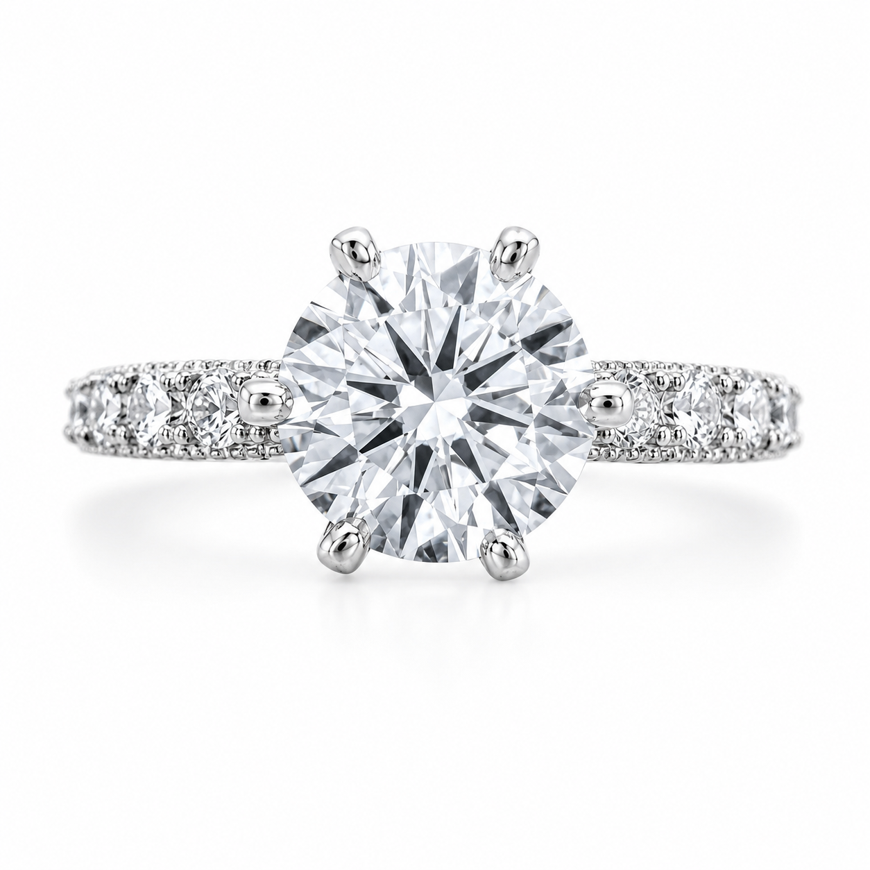 Two Carat Moissanite Solitaire Design Ring