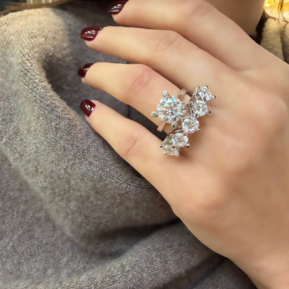 Three Carat Moissanite Solitaire Ring