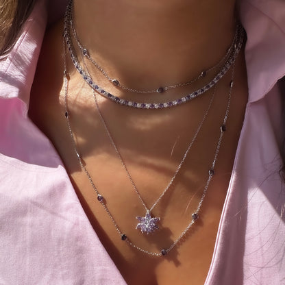 Purple Lotus Necklace