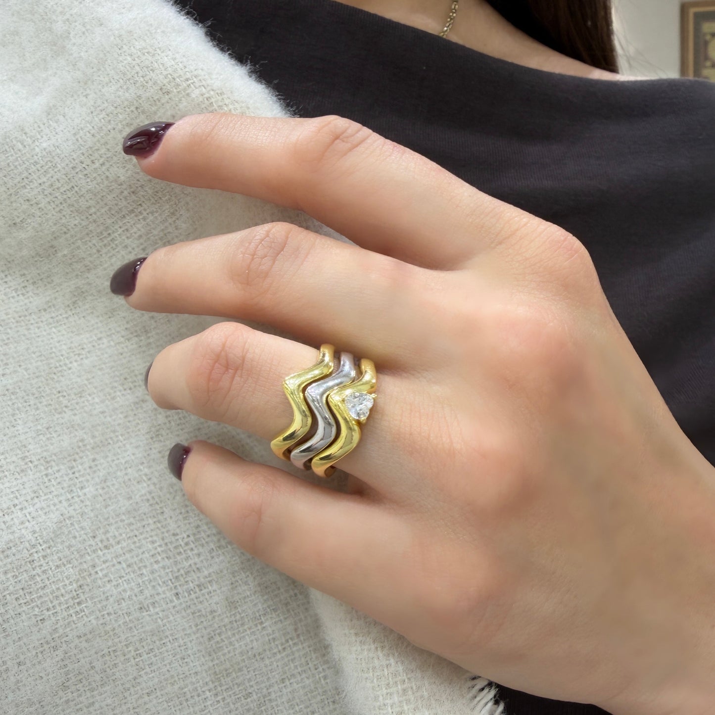 Carla Zig Zag Detail Ring