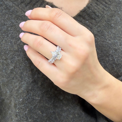 Teardrop Stone Oval G-Color Ring