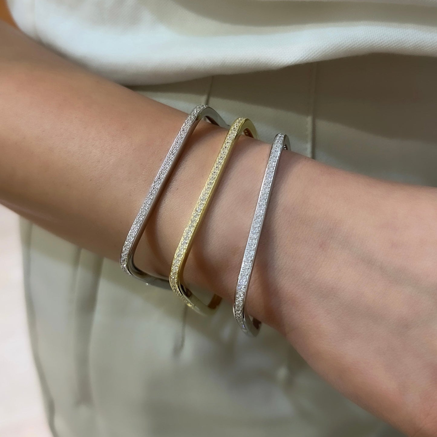 Stone Square Cuff