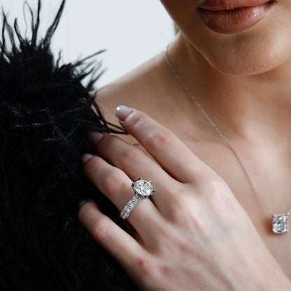 Four Carat Moissanite Designer Ring