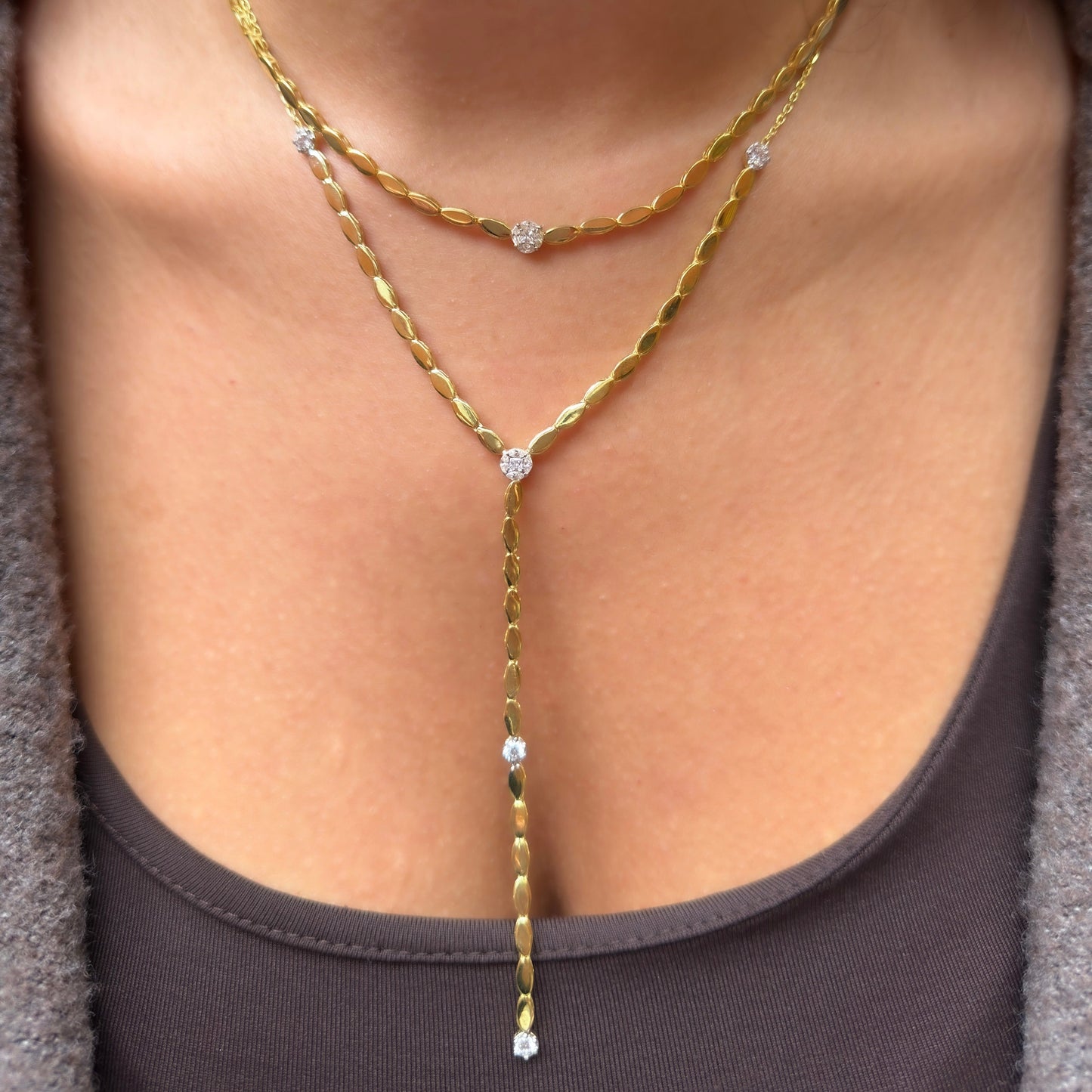 Broad Y Necklace