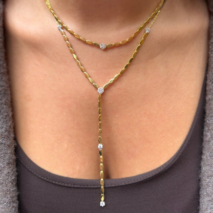 Broad Y Necklace