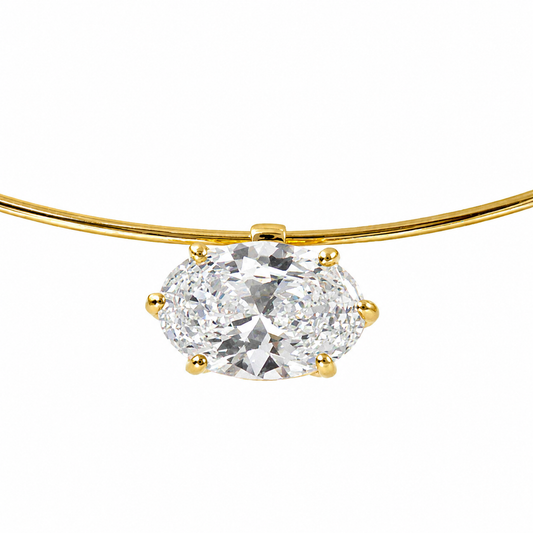 Designer Oval Cut Choker Necklace