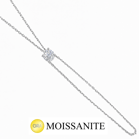 Moissanite Solitaire Hand Chain