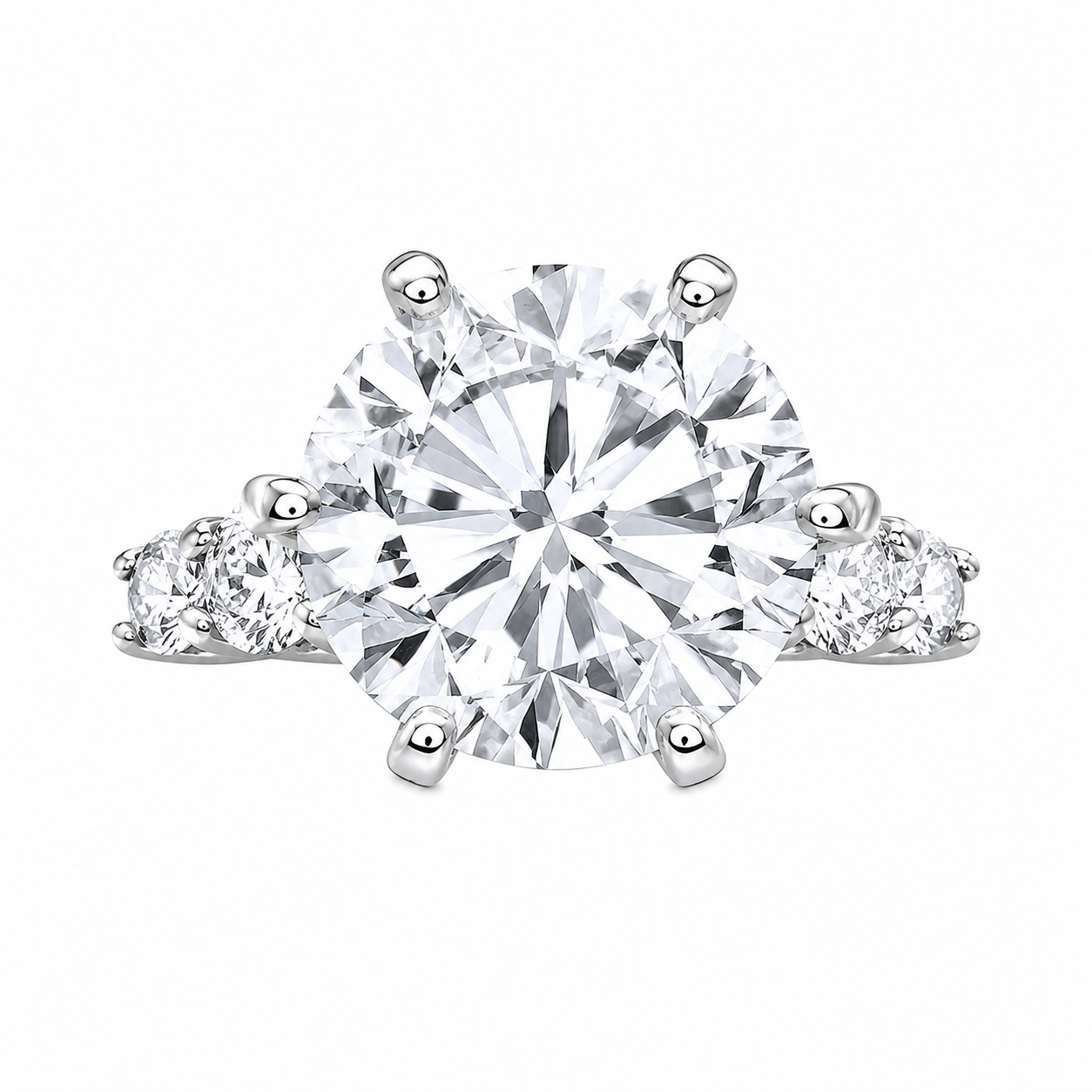 Four Carat Moissanite Designer Ring