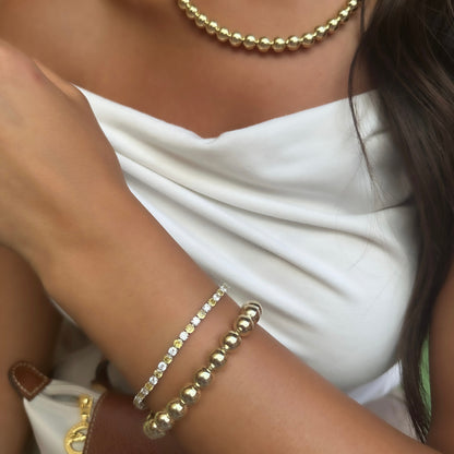 Two and a half mm Yellow Stone Tennis Bracelet