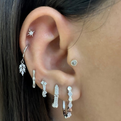 Stoned Diamond Earrings