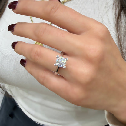 Two Carat Moissanite Solitaire Ring