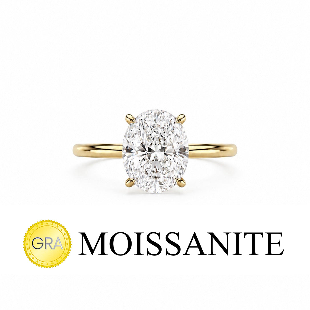 2 Carat Moissanite Oval ring