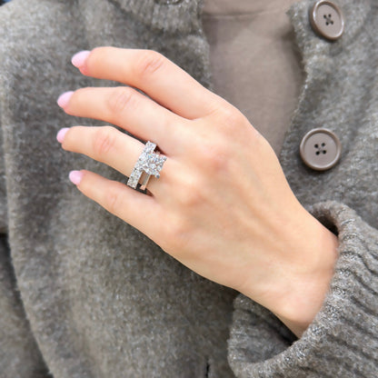Large Moissanite Eternity Ring