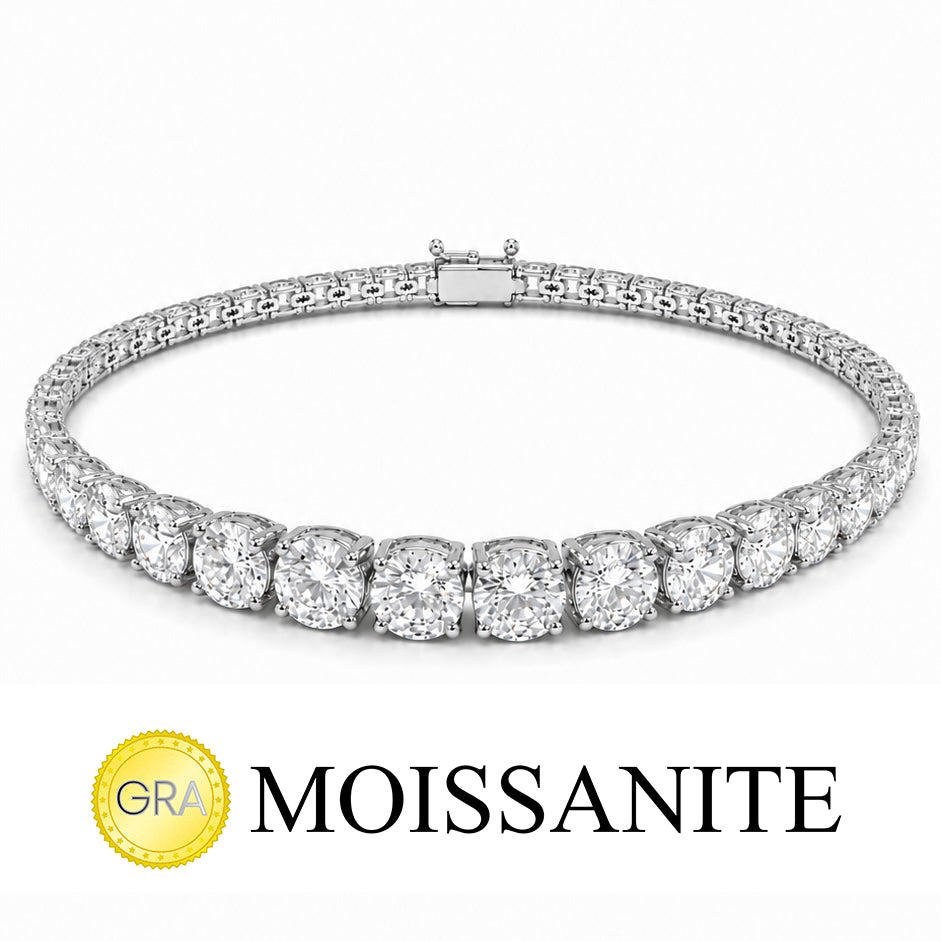 Graduated Moissanite Tennis Bracelet