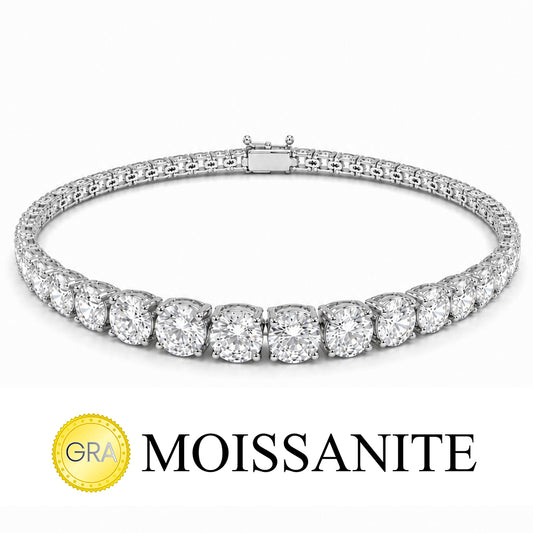 Graduated Moissanite Tennis Bracelet