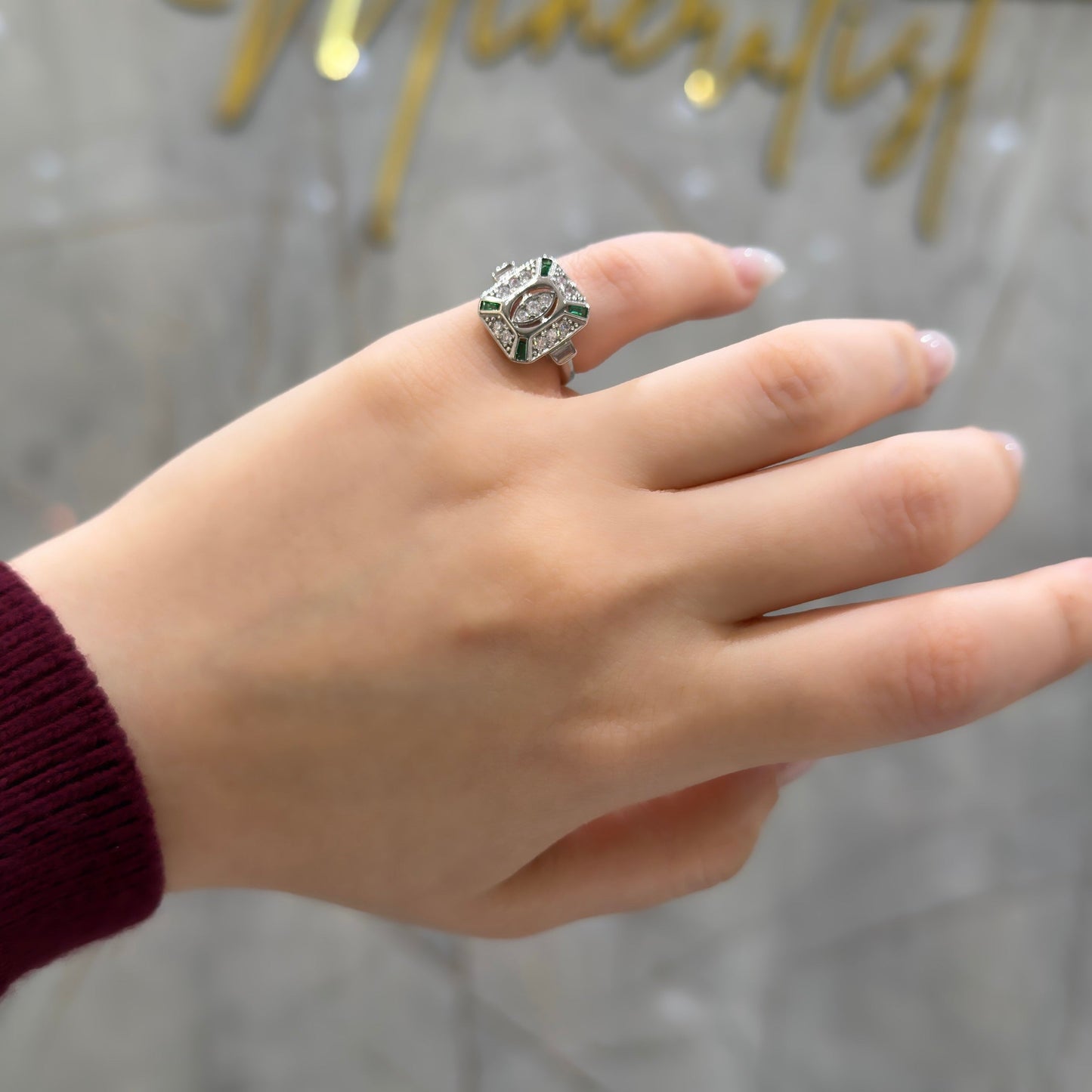 Vintage Colorful Stone Sparrow Ring